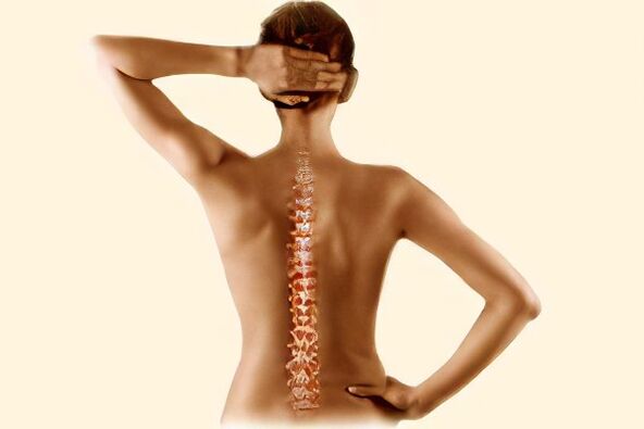 lesión de la columna vertebral en la osteocondrosis